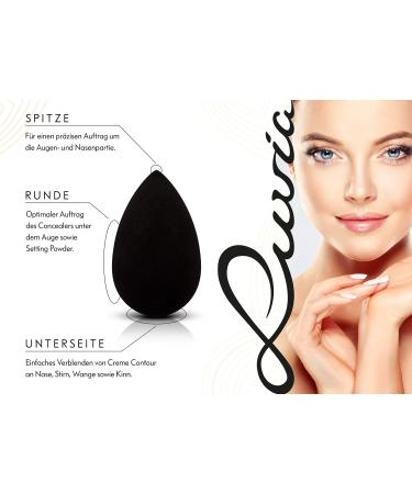 Luvia Beauty Blender Sponge Set - 3 Super Soft Makeup Egg Sponges for Precise & Large-scale Blending - Black Beauty Tools - Buy Online on GoSupps.com