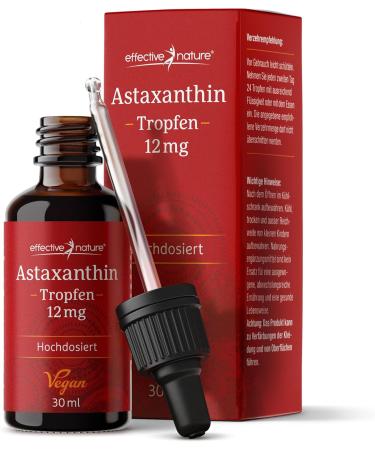 Effective Nature High-Dose Astaxanthin Drops - 12 mg Astaxanthin 50 ml with Pipette | Premium Liquid with High Bioavailability for Ultimate Health - Buy Online on GoSupps.com