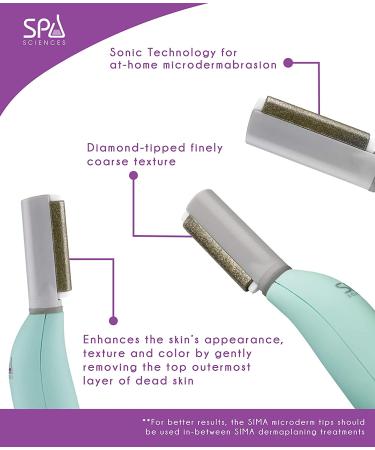Spa Sciences SIMA Microderm Tips - Coarse and Fine Tips for SIMA Sonic Dermaplaning Tool - All Skin Types - Buy Online on GoSupps.com