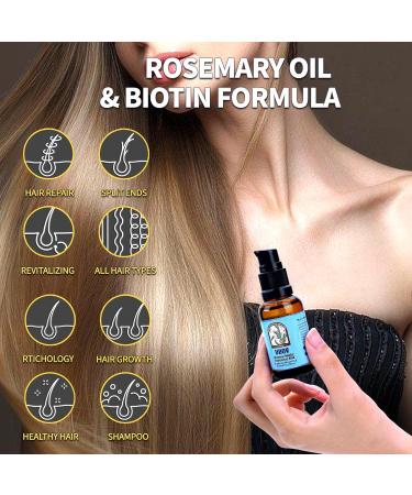 Organic Rosemary Oil for Hair Growth - Essential Hair Oil for Dry Scalp Volume & Shine (1oz 30ml) - International Shipping Available - Buy Online on GoSupps.com