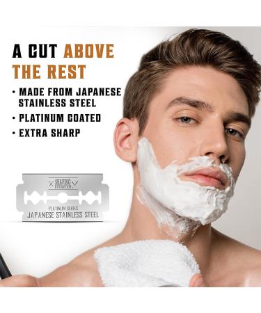 Viking Revolution Opple Schreasen - 100 Platinum Safety Razor Blades for Men | High-Quality Japanese Stainless Steel Shaving Blades - Buy Online on GoSupps.com