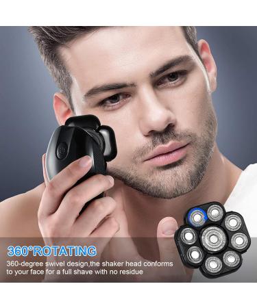 Attachement de la t te de rasoir lectrique - 9 Blade Double Track Raser Remplacement Fast lisse Universal Rotary Shaver Pi ces 3 54x3 54 pouce Retabolique cheveux chauve humide | Utilisation quot Black - Buy Online on GoSupps.com