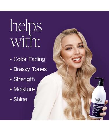 Herbalosophy Purple Shampoo & Conditioner Set - Toning for Blonde Gray Hair, Eliminates Brassiness, Coconut Oil Infused, Sulfate & Paraben Free - Buy Online on GoSupps.com