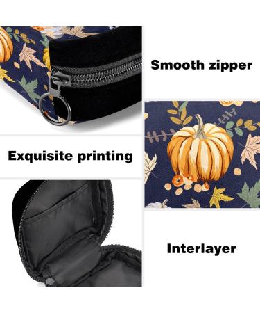 GIAPB Period Bag Sanitary Napkin Storage Bag Pad Holder for Period Makeup Pouch Autumn Orange Pumpkins Color1320 - Buy Online on GoSupps.com