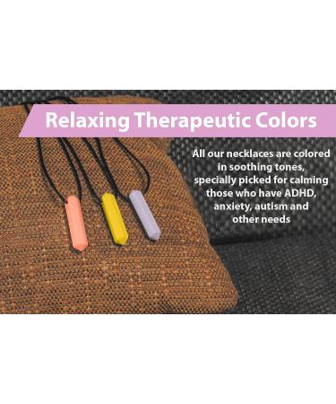Buy Tilcare Chew Chew Chew Sensory Chewing Necklace | Durable Silicone Chewable Jewelry for Kids & Adults | Perfect for Autism | Available in Peach Yellow & Rose - Buy Online on GoSupps.com