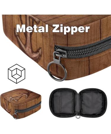 MUOOUM Menstrual Pad Bag - Zippered Women's Binding Bag for Tampons | American Flag Sunflowers Rooster Designs | 4.7x6.6 in - Ideal for Women & Girls - Buy Online on GoSupps.com