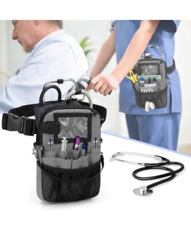 Trunab Nurse Fanny Pack with Tape Holder and Multiple Compartments Vet Nurse Pouch with Adjustable Waist Strap Utility Nurse Waist Bag for Stethoscopes Scissors and Other Medical Supplies Grey - Buy Online on GoSupps.com