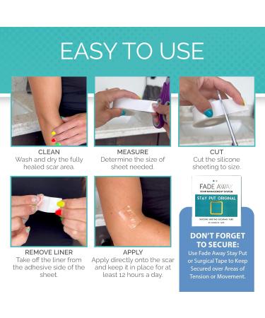 Fade Away Scars - Original Silicone Scar Sheeting Roll | Custom Size Medical Grade Scar Sheets & Strips for Effective Scar Treatment - Buy Online on GoSupps.com
