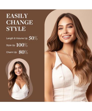 Buy GOO GOO Wire Hair Extensions - 16 Inch 95g Walnut Brown Ash Blonde Balayage Invisible Seamless Fish Line | International Shipping - Buy Online on GoSupps.com