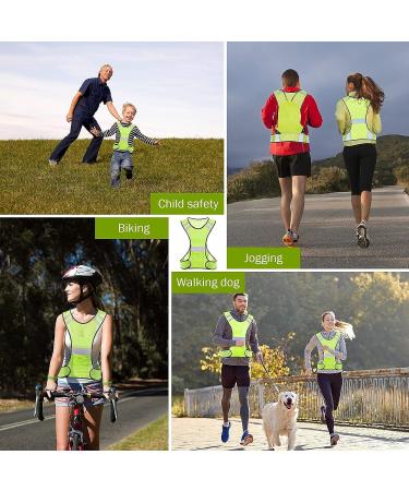 Reflective Safety Running Vest for Men and Women - Nighttime Running Gear - Mesh Yellow - 1 Pack - Buy Online on GoSupps.com