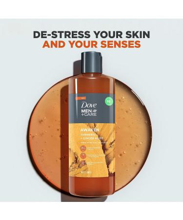 Dove Men+Care Awaken Turmeric & Ginger Root Face + Body Wash 18 oz - Pack of 4 - Buy Online on GoSupps.com