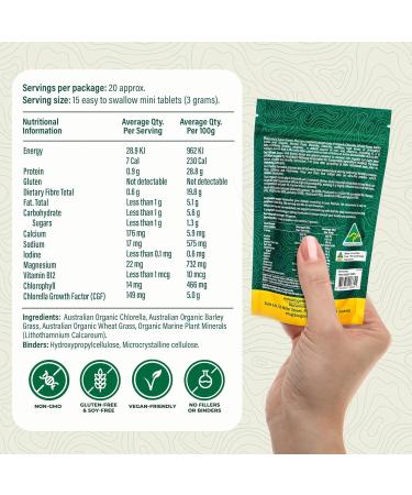 Biogenesis SuperGreens Plus Tablets 300 Count (200 mg) | Unflavored | Organic Chlorella Wheatgrass & Barley Grass | Australian Grown | Supports Energy & Immunity | Vegan Mini Talets SuperGreens Plus - Tablet 2.1 Ounce (3  - Buy Online on GoSupps.com