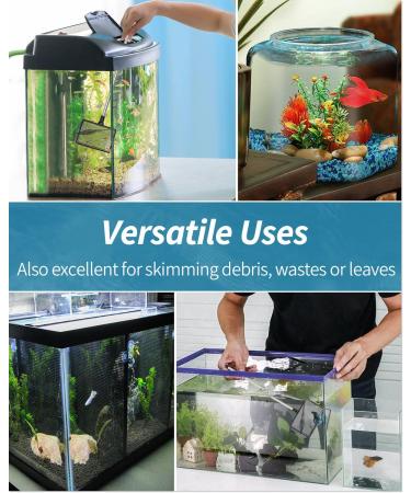 Pawfly Extendable Aquarium Fish Net - 9-24 Inch Long Handle for Betta Fish Tank, Koi Pond, and Pool - Buy Online on GoSupps.com