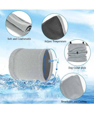 Cool Collar for Dogs | Summer Cooling Neckerchief & Bandana - Breathable Heat Discharge - Gray M - Buy Online on GoSupps.com