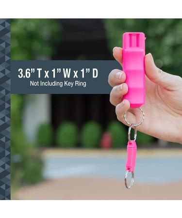 SABRE ADVANCED Pepper Spray Keychain with Quick Release  3-in-1 Pepper Spray, CS Tear Gas & UV Dye  Maximum Strength Police OC Spray, Finger Grip for Better Aim  Optional Practice Spray, Pink Pepper Spray 0.54 Fluid Ounces - Buy Online on GoSupps.com
