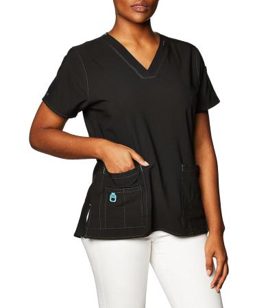 Carhartt Cross-Flex Women's Media Scrub Top XL - Black - Buy Online on GoSupps.com