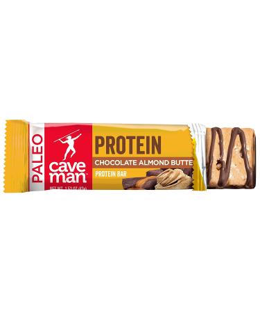 Caveman Foods Protein Bar - Chocolate Almond Butter (12 Bars, 1.52 oz Each) | Healthy Snack - Buy Online on GoSupps.com