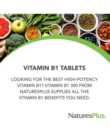 Nature's Plus Vitamin B-1 300 mg - 90 Tablets | Boost Energy & Support Metabolism - Buy Online on GoSupps.com