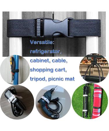 Yulaiyoen Child Safety Cupboard Locks - Adjustable Straps for Cabinets & Fridge, Black - Buy Online on GoSupps.com