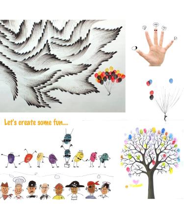 20 Color Rainbow Finger Ink Pad Set for Kids - Lsushine Craft Ink Pad Stamps Partner - Buy Online on GoSupps.com