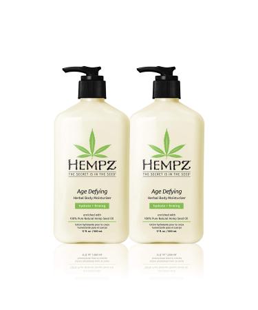 Hempz Age Defying Body Moisturizer 17 Fl Oz 2 Pack Bundle - Daily Herbal Moisturizer Shea Butter Anti-Aging - Body Lotion Hemp Extract Lotion - Skin Care Products 100% Pure Organic Hemp Seed Oil - Buy Online on GoSupps.com