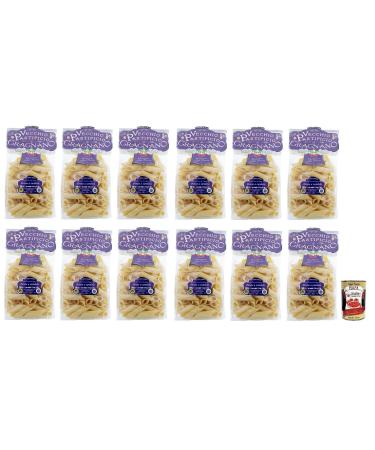 Italian Gourmet E.R. Il Vecchio Pastificio di Gragnano Pasta Penne a Candela Set of 12 Gragnano IGP pasta made from high-quality durum wheat semolina 500 g + Italian Gourmet Polpa di Pomodoro box 400 g