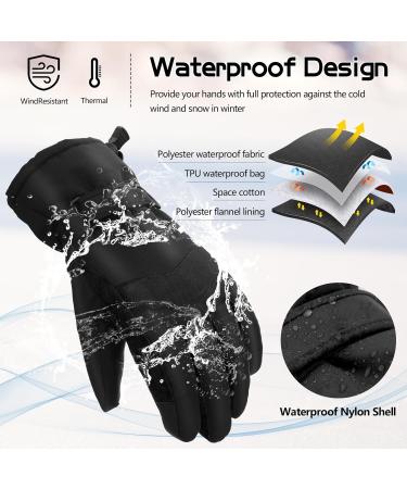 Homord Waterproof Winter Gloves for Men & Women - Touchscreen Ski Gloves for Snow Sports Size L (8-8.5) Black - Buy Online on GoSupps.com