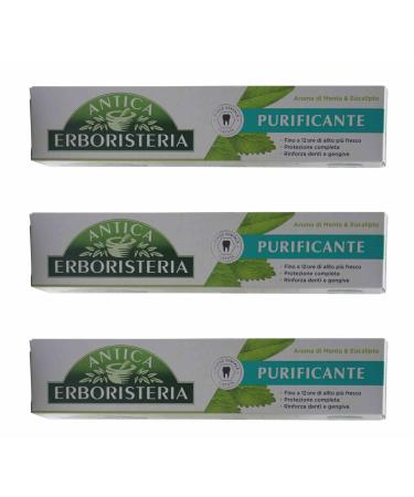 "Purificante" Purifying Toothpaste - 2.5 Fluid Ounces (75ml) Tubes (Pack of 3) Italian Import