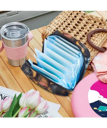 MUOOUM Menstrual Pad Bag for Women & Girls - Zippered Galaxy Dinosaur Pocket Organizer | Color 9 4.7x6.6 in | Perfect for Tampons & Essentials - Buy Online on GoSupps.com