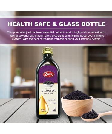 Zaika Black Seed Oil 150ml (0.33lb) Organic Kalonji Oil - Cold Pressed Black Cumin Seed Oil - Buy Online on GoSupps.com