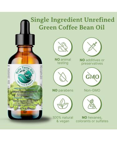 Green Coffee Bean Oil 473 ml Rich in Antioxidants Natural Moisturizer Versatile Use Bella Terra Oils  - Buy Online on GoSupps.com