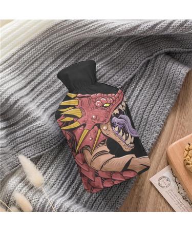 Red Dragon Hot Water Bottle with Plush Cover - Hand Warmer for Adults & Kids - 26.5x15.3cm | International Shipping - Buy Online on GoSupps.com