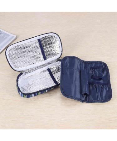 qazaa Insulin Cooler Travel Case Diabetic Medication Organizer Medicals Cooler Bag Waterproof and Insulation Liner(Navy Blue) - Buy Online on GoSupps.com