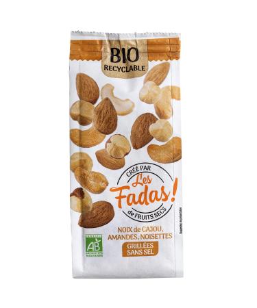 Les Fadas - Organic Salt Free Grilled Oilseed Mix 125g - Cashew, Almonds, Hazelnuts - 90975