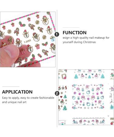 24 Sheets Christmas Nail Stickers Xmas Nail Art Sticker Santa Nail Stickers Holiday Full Nail Stickers Reindeer Nail Stickers Nativity Stickers Nail Patch False Nails 3d Manicure - Buy Online on GoSupps.com