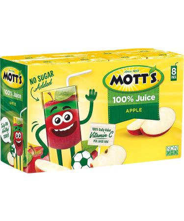 Mott's Original Apple 100% Juice 6.75 Fl Oz (Pack of 8) - Refreshing and Delicious Apple Juice - Buy Online on GoSupps.com