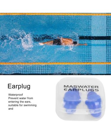 Buy Reusable Blue Ear Plugs for Swimming Showering & Sleeping - Noise Reduction - Buy Online on GoSupps.com