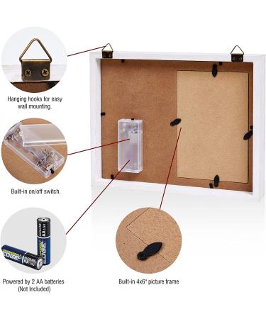 WOODEXPE Sympathy Gift: LED Memorial Shadow Box for Loss of Loved One - 8x10 Picture Frame - Buy Online on GoSupps.com