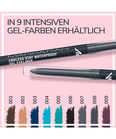 Manhattan Endless Stay Waterproof Gel Eyeliner - Earl Gray 008 2.6g | Long-Lasting Smudge-Proof International Shipping - Buy Online on GoSupps.com