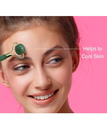 Jade Roller by My Inspirations for Face Neck and Body Use as Facial Roller Lymphatic Massager Eye Roller Cooling Effect and Helps Reduce Fine Lines - Buy Online on GoSupps.com