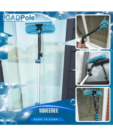 IGADPole 24ft(7m) Washing Kit: Water-fed Brush Cobweb Duster and 10 (25cm) Squeegee and Soap Dispenser Window Cleaning Pole Water Fed Telescopic Brush Window Cleaner Equipment 7m (24ft) Pole - Buy Online on GoSupps.com