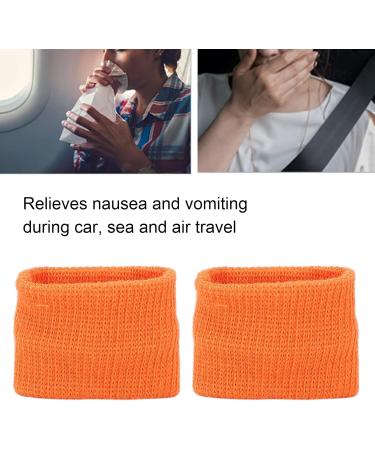 Medication-Free Travel Bracelet for Nausea & Motion Sickness Relief | Acupressure Wrist Band & Headband - Orange - Buy Online on GoSupps.com