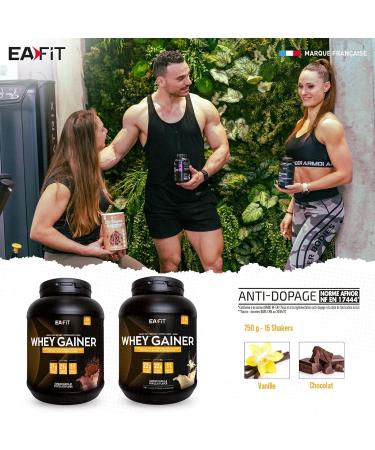 WHEY GAINER EAFIT Muscle Gain and Calorie Intake 22g Whey Protein + 22g Carbohydrates + 11Vitamins Per Shaker Vanilla 750g Ideal for Sports such as Bodybuilding - Buy Online on GoSupps.com