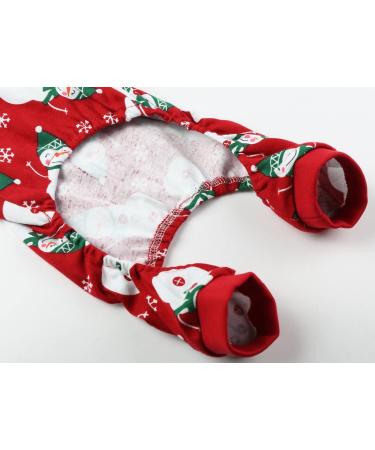 Lanyarco Small Pet Dog Pajamas - Red Snowman Design - Medium Size - 95% Cotton 5% Lycra - Buy Online on GoSupps.com
