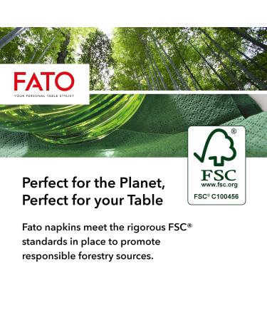 Fato Disposable Paper Napkins - 50 Pack 33x33 cm 4-Folded 2-Layer Chocolate Color Ideal for Lunch & Buffets - 100% Pure Cellulose FSC Certified - Buy Online on GoSupps.com
