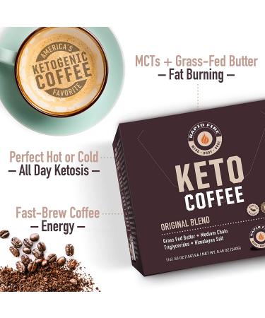 Rapidfire Ketogenic High Performance Keto Coffee Pods - Energy & Metabolism Boost - Weight Loss Support - Keto Original Blend - 16 Single Serve K-Cup Pods - Buy Online on GoSupps.com