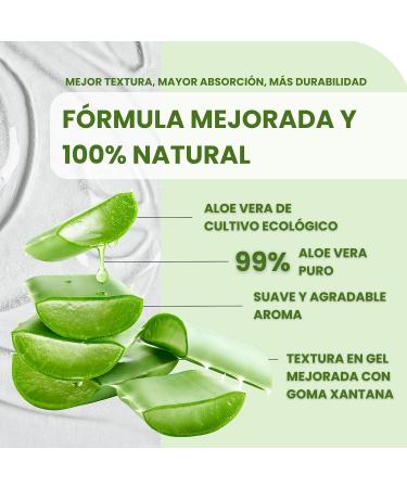 Pure Aloe Vera Gel 100% Natural - Organic Moisturizing & Soothing - Hydrated & Illuminated Skin | Natural & Versatile: After Sun Skin Hair Soothing Post-Hair Removal Aftershave - 250 - Buy Online on GoSupps.com