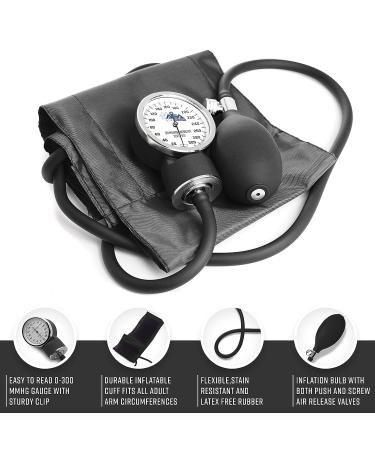 ASA TECHMED Dual Head Stethoscope & Sphygmomanometer Set with Case - Black | Ideal Gift for Medical Professionals - Buy Online on GoSupps.com