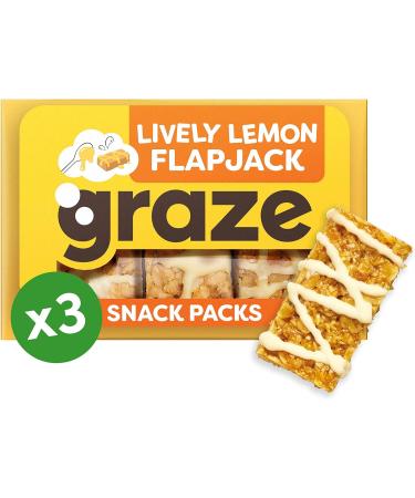 GRAZE Lively Lemon Flapjack 3 x 50g - Buy Online on GoSupps.com