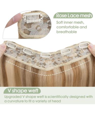 Hair Extensions One Piece Hair Extensions #8/613 Real Human Hair Extensions Straight 5 Clips In One Piece Human Hair Extensions 120 Grams Straight Invisible Hairpiece Hair Pieces(22 inches) 22 inches 120g/Set - Buy Online on GoSupps.com